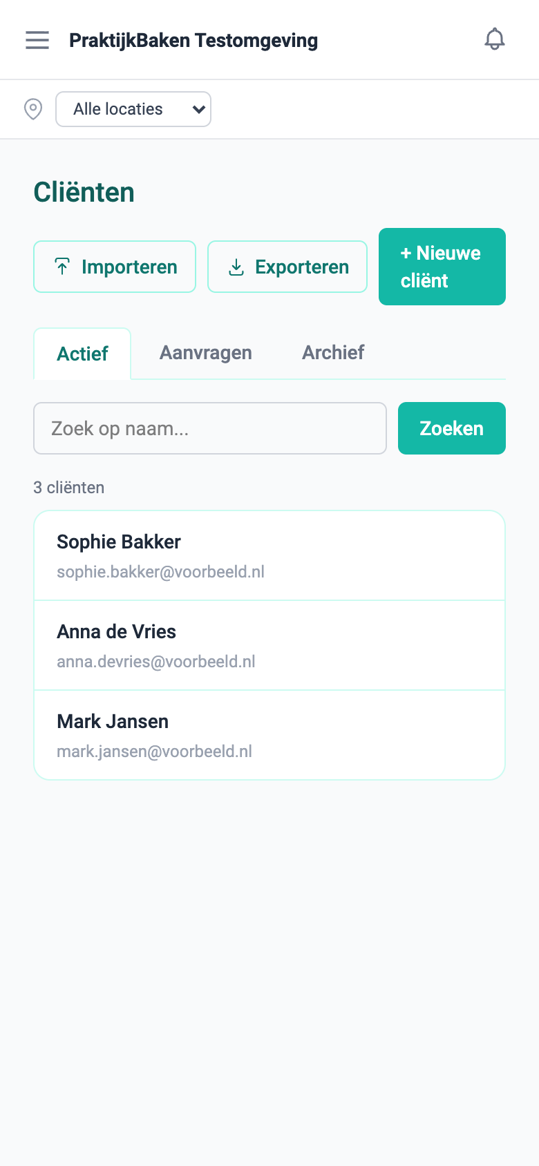 Cliëntenoverzicht