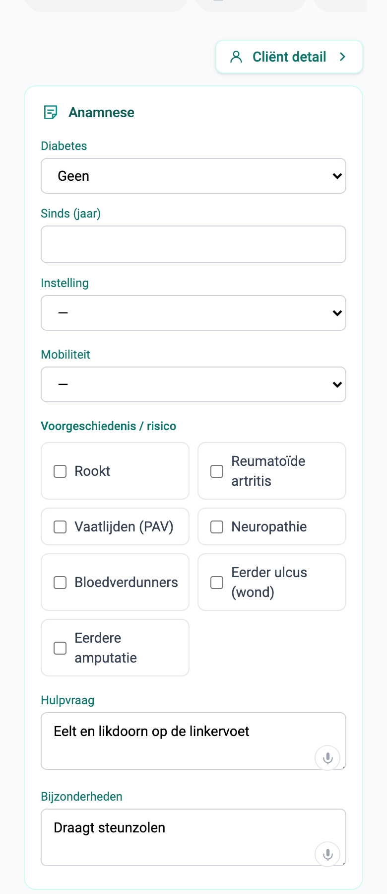 Voetanamnese (pedicure)